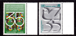 UNITED NATIONS GENEVA - 1980 UNO ANNIVERSARY SET (2V) FINE MNH ** SG G93-G94 - Nuevos