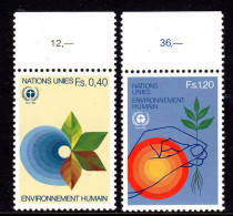 UNITED NATIONS GENEVA - 1982 HUMAN ENVIRONMENT SET (2V) FINE MNH ** SG G107-G108 - Unused Stamps