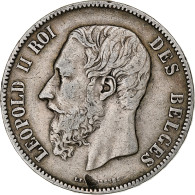 Monnaie, Belgique, Leopold II, 5 Francs, 5 Frank, 1869, TB+, Argent, KM:24 - 5 Frank