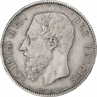 Monnaie, Belgique, Leopold II, 5 Francs, 5 Frank, 1867, Bruxelles, TB+, Argent - 5 Frank