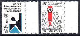 UNITED NATIONS GENEVA - 1981 TEAR OF DISABLED SET (2V) FINE MNH ** SG G99-G100 - Unused Stamps