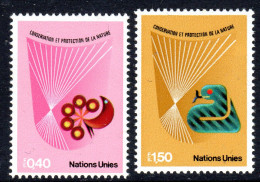 UNITED NATIONS GENEVA - 1982 NATURE CONSERVATION SET (2V) FINE MNH ** SG G111-G112 - Unused Stamps