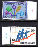 UNITED NATIONS GENEVA - 1980 ECONOMIC & SOCIAL COUNCIL SET (2V) FINE MNH ** SG G96-G97 - Nuovi