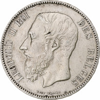 Monnaie, Belgique, Leopold II, 5 Francs, 5 Frank, 1871, TTB, Argent, KM:24 - 5 Frank