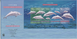 Hong-Kong 2 FDC WWF White Dolphin 1999 - Dauphins