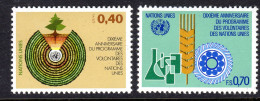 UNITED NATIONS GENEVA - 1981 VOLUNTEERS PROGRANNE ANNIVERSARY SET (2V) FINE MNH ** SG G103-G104 - Unused Stamps