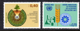 UNITED NATIONS GENEVA - 1981 VOLUNTEERS PROGRANNE ANNIVERSARY SET (2V) FINE MNH ** SG G103-G104 - Ungebraucht