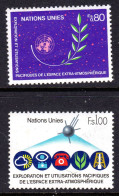 UNITED NATIONS GENEVA - 1982 SPACE EXPLORATION CONFERENCE SET (2V) FINE MNH ** SG G109-G110 - Neufs