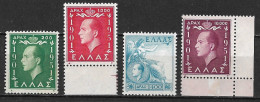 GREECE 1952 King Paul's Birthday Complete MNH Set Vl. 667 / 670 - Unused Stamps