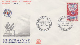 Enveloppe  FDC  1er  Jour  ANDORRE   Centenaire   U.I.T   1965 - FDC
