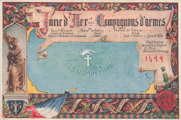 JEANNE D'ARC & Ses Compagnons D'armes * CPA Illustrateur * Histoir Jeanne D'arc - Storia