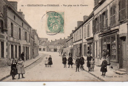 Châteauneuf-en-Thimerais Animée Rue De Chartres Commerces - Châteauneuf