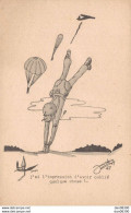 ILLUSTRATION DE JOURDAIN J'AI L'IMPRESSION D'AVOIR OUBLIE QUELQUE CHOSE (PARACHUTISTE SANS PARACHUTE) - Parachutting