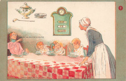 ILLUSTRATEUR - Une Famille Au Petit Déjeuner - Colorisé - Carte Postale Ancienne - Autres & Non Classés