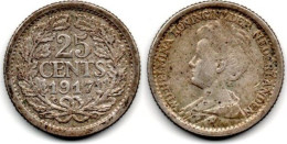 MA 29010  / Pays Bas - Netherlands - Niederlande 25 Cents 1917 TB+ - 25 Cent