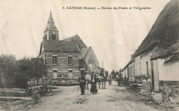 Candas * Rue Du Village Et Bureau Des Postes & Télégraphes * Villageois Enfants - Other & Unclassified