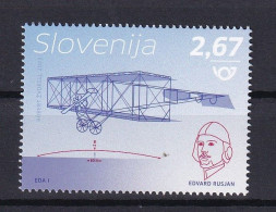 SLOVENIA  2023,EDVARD RUSJAN,PIONEERS OF SLOVENE AVIATION,MNH - Slowenien