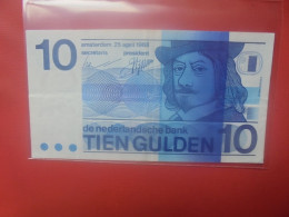 PAYS-BAS 10 GULDEN 1968 Circuler (B.31) - 10 Gulden