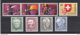 SVIZZERA:  1978  COMMEMORATIVI  -  3  S. CPL. N. -  YV/TELL. 1064/71 - Unused Stamps