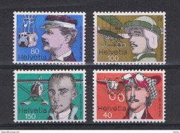 SVIZZERA:  1977  PIONIERI  DELL' AVIAZIONE  -   S. CPL. 4  VAL. N. -  YV/TELL. 1017/20 - Unused Stamps
