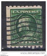U.S.A.:  1900/09  B. FRANKLIN  -  1 C. USED  STAMP  -  D. 8 1/2  HORIZONTAL  -  YV/TELL. 167 - Coils & Coil Singles