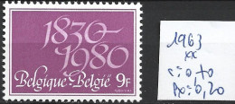 BELGIQUE 1963 ** Côte 0.70 € - Neufs