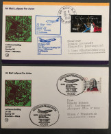 Allemagne, Premier Vol, Par Boeing 737 - Nice, Munchen 29.3.1981 - 2 Enveloppes - (B1438) - Premiers Vols