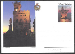 San Marino/Saint Marin: Intero, Stationery, Entier, Palazzo Pubblico, Public Building, Bâtiment Public - Postwaardestukken