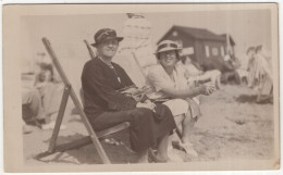 Two Ladies In Deckchairs, Beach - (England) - Remington Photo Service, Southfield Rd, Paignton, S. Devon - Paignton