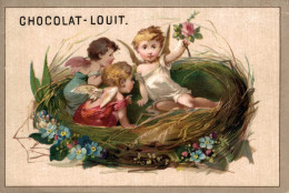 CHROMO CHOCOLAT LOUIT ENFANTS ANGELOTS DANS UN NID - Louit