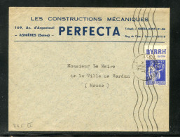 PAIX 65c Bleu Avec Bde PUBLICITAIRE  BYRRH - FORTIFIE - OB  19/08/1938 - Briefe U. Dokumente