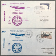 France, Premier Vol Paris, Lisbonne 1.7.1978 - 2 Enveloppes - (B1477) - Erst- U. Sonderflugbriefe