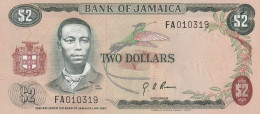 Jamaica 2 Dollars,  ND71973  P-58   UNC - Commemorative Issue - Giamaica