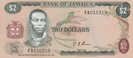 Jamaica 2 Dollars,  ND71973  P-58   UNC - Commemorative Issue - Jamaica