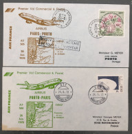 France, Premier Vol Paris, Porto 26.6.1978 - 2 Enveloppes - (B1479) - Primeros Vuelos