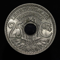 France, 25 Centimes, 1939, Maillechort / Nickel Silver, NC (UNC), KM#867b, G.381, F.172/3 - 25 Centimes