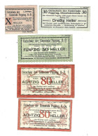 **notgeld   Austria Pupping 10+30+50+2x 80 Heller  792.1/a2+e2+i+j1+l2  Cat Val 5, 00 Euro - Oesterreich