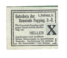 **notgeld   Austria Pupping 10 Heller  792.2/a2 - Oesterreich