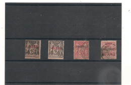 LEVANT ANNÉES  1886/1901 N°Y/T : 4/6 OBLITÉRÉS COTE : 70,00 € - Used Stamps