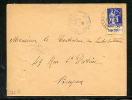 PAIX 65C Bleu Avec Bde PUBLICITAIRE  COMPTE COURANT  - D'UN COMPTE - OB  04/03/1936 - Cartas & Documentos