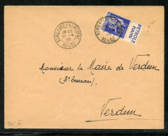 PAIX 65C Bleu Avec Bde PUBLICITAIRE  -  PETROLE HAHN - OB 21/04/1938 - Lettres & Documents