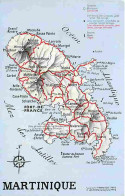 Martinique - Carte Géographique - Colorisée - CPA - Voir Scans Recto-Verso - Autres & Non Classés