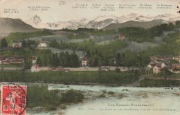 FRANCE - Pau - Le Gave Et Les Pyrénées, Vue De La Place Royale  - Colorisé - Carte Postale Ancienne - Pau