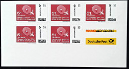 ALLEMAGNE - 2012 - Feuillet 5 T Autocollants WN Dortmund - Tennis Table EGT - Tischtennis