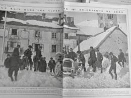 1907 COURSE VOITURE ALPES PYRENEES NEIGE RAID EQUIPEMENT AUTOMOBILE 1 JOURNAL ANCIEN - Documenti Storici