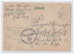 Dt.- Reich (001012) Feldpostpostkarte Reichsarbeitsdienst (RADK1/223) Gelaufen Am 25.6.1940 - Feldpost 2e Guerre Mondiale