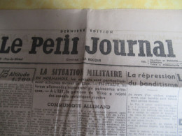 Presse/Le PETIT JOURNAL / Clermont-Ferrand/La Situation Militaire En Normandie./10 Juillet 1944   VJ159 - Le Petit Journal