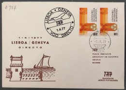 Portugal, Premier Vol Lisbonne, Genève 1.4.1977 - (B1550) - Covers & Documents