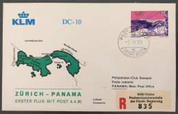 Suisse, Premier Vol Zurich, Panama 3.4.1980 - (B1565) - Premiers Vols