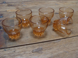 Verres à Liqueur Ambrés Art Déco - Gläser